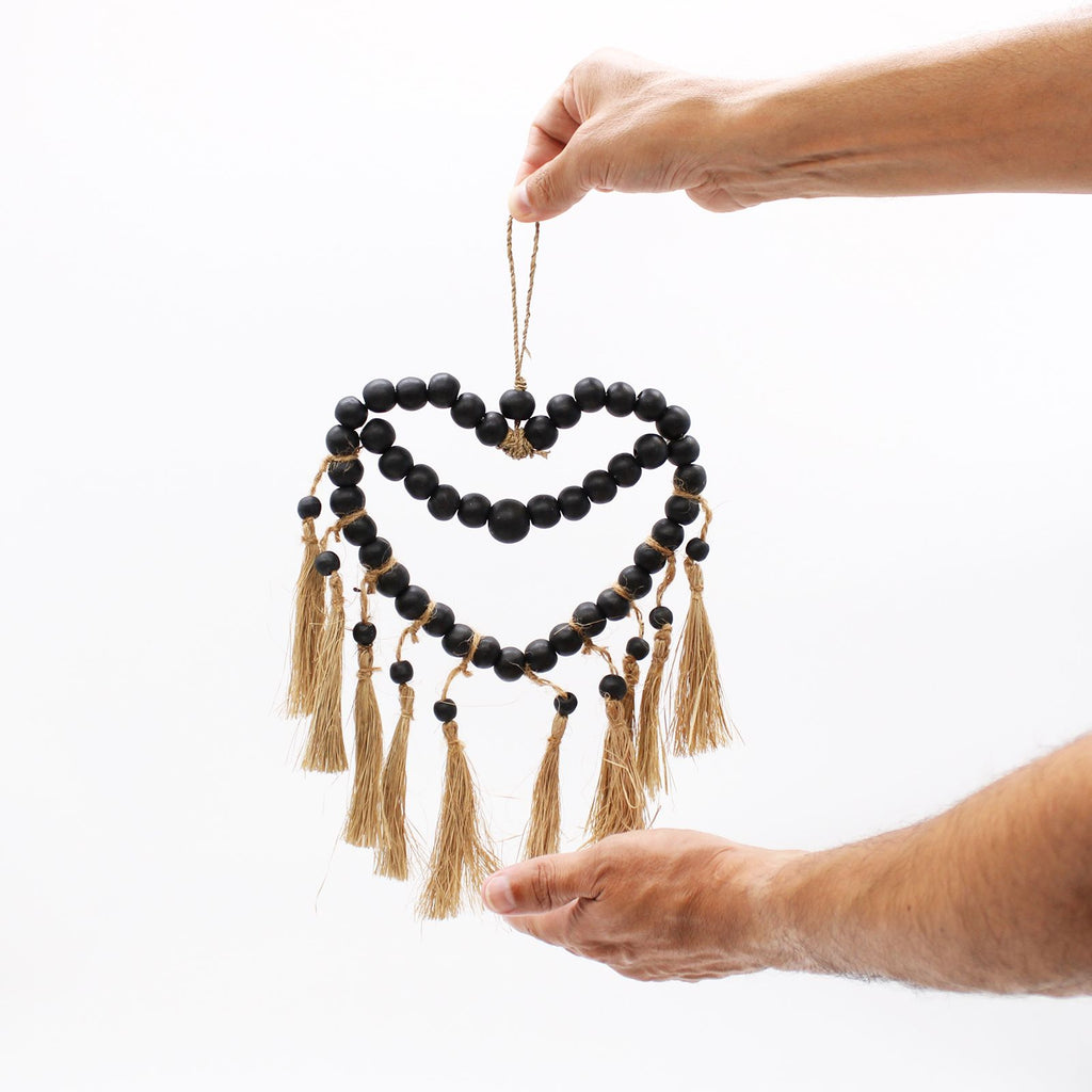 Small Bead Heart Mobile, 27 x 20 cm – view 2