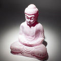 Meditation Buddha Glow Lamp - Cherry Crackle, Oval Stand