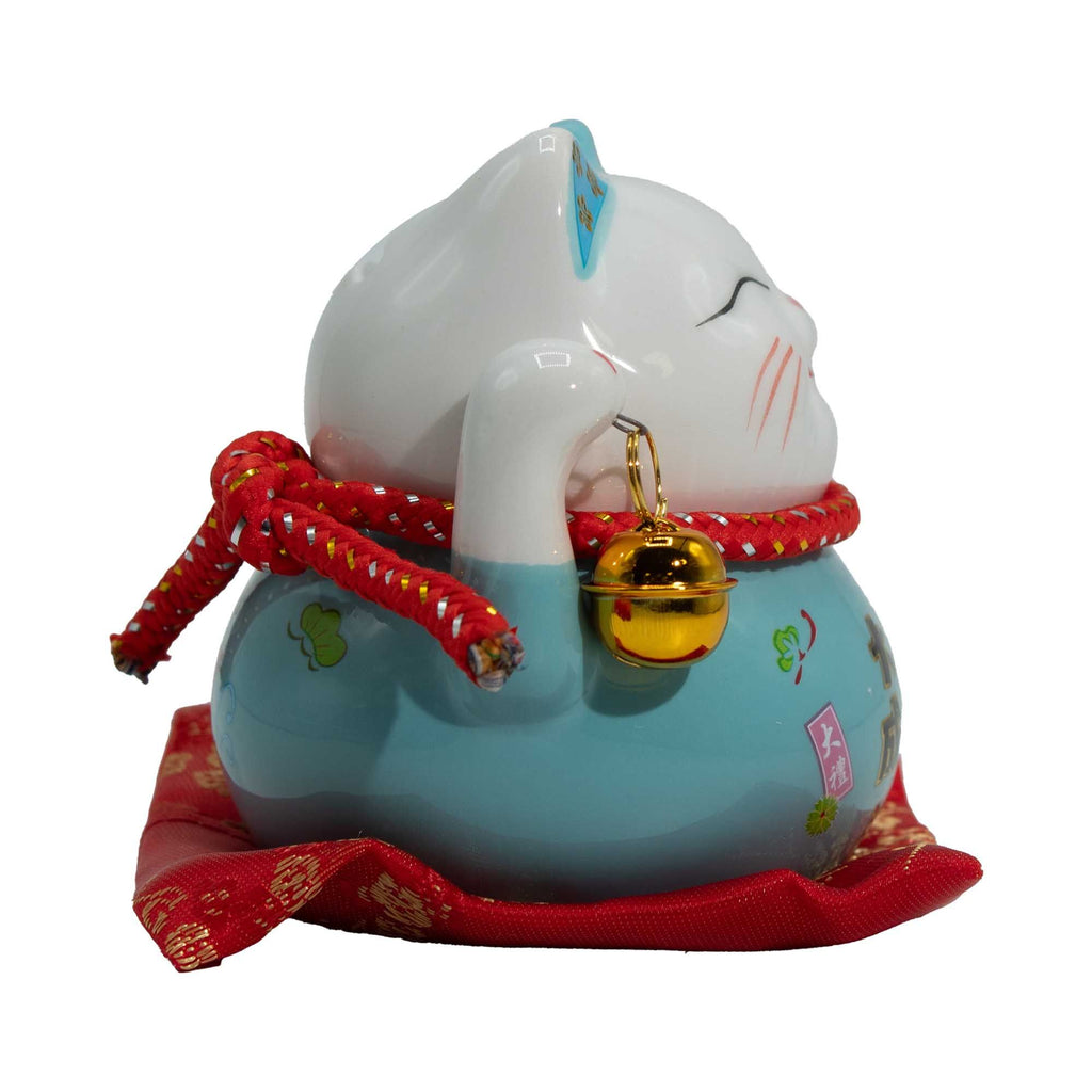Money Cat Coin Bank on Cushion - Blue – view 3