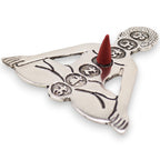 Polished Aluminium Seven Chakra Incense Holder 12cm – view 3