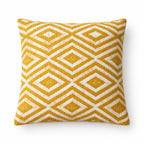 Mustard Diamonds Cushion Cover, 45x45cm