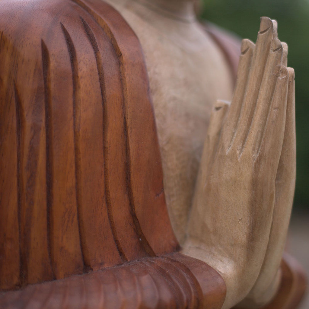 Hand Carved Buddha Statue, Hand Down Pose, 40cm – view 2