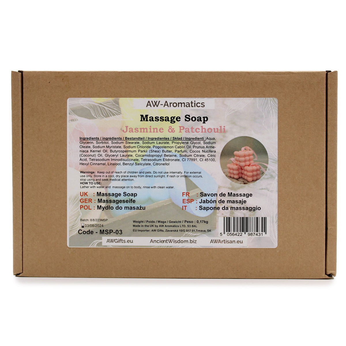 Massage Soap Bar - Jasmine & Patchouli – view 3