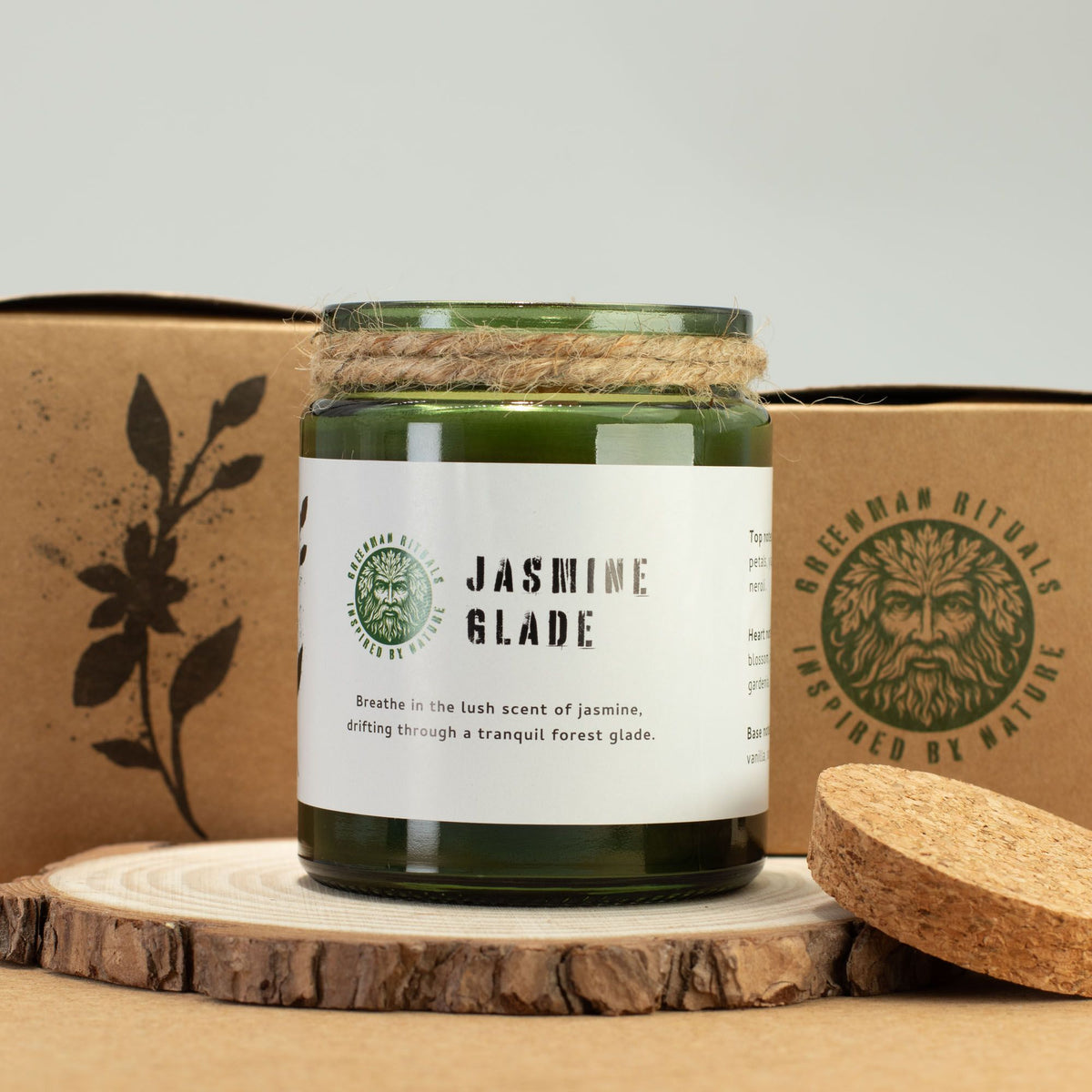 Greenman Woodwick Soy Candle - Jasmine Glade – view 3