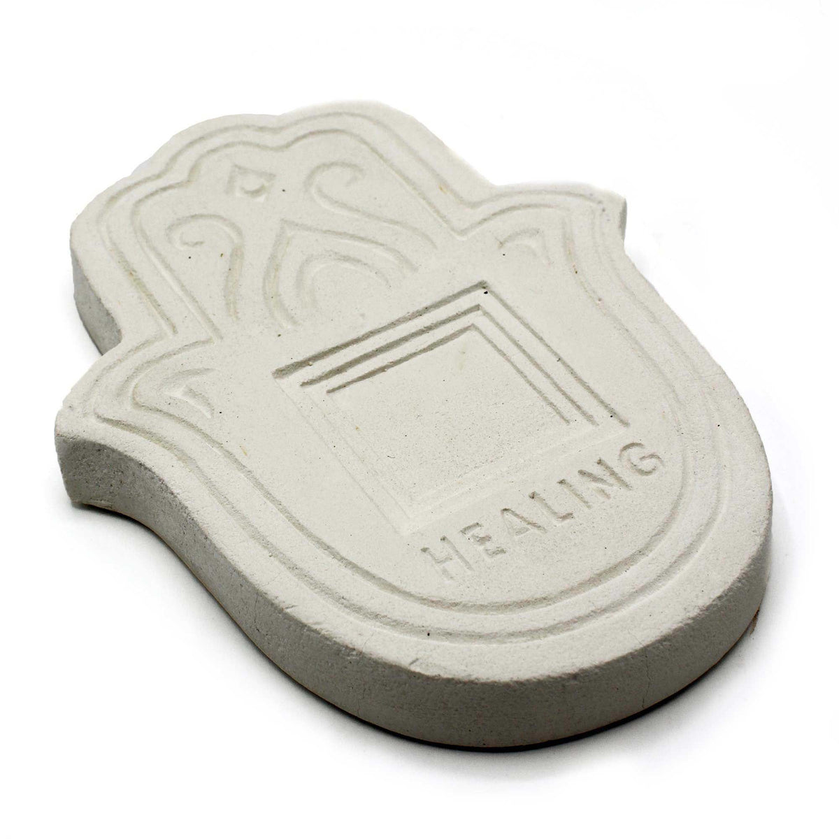 White Stone Concrete Incense Plate – view 3