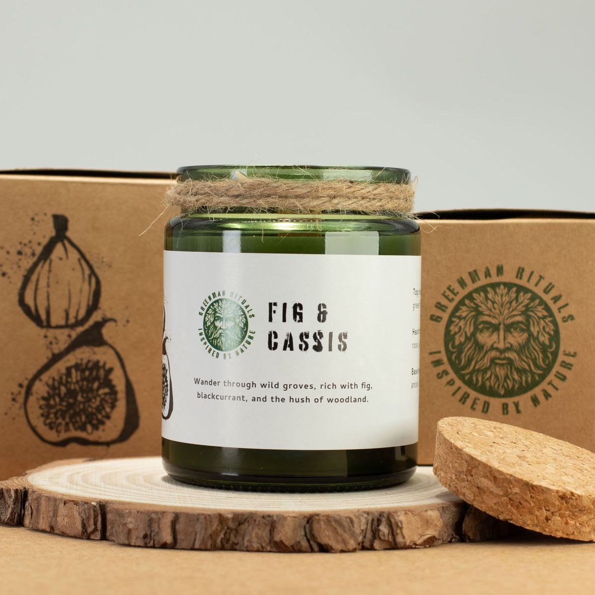 Greenman Woodwick Soy Candle - Crushed Fig & Cassis – view 4