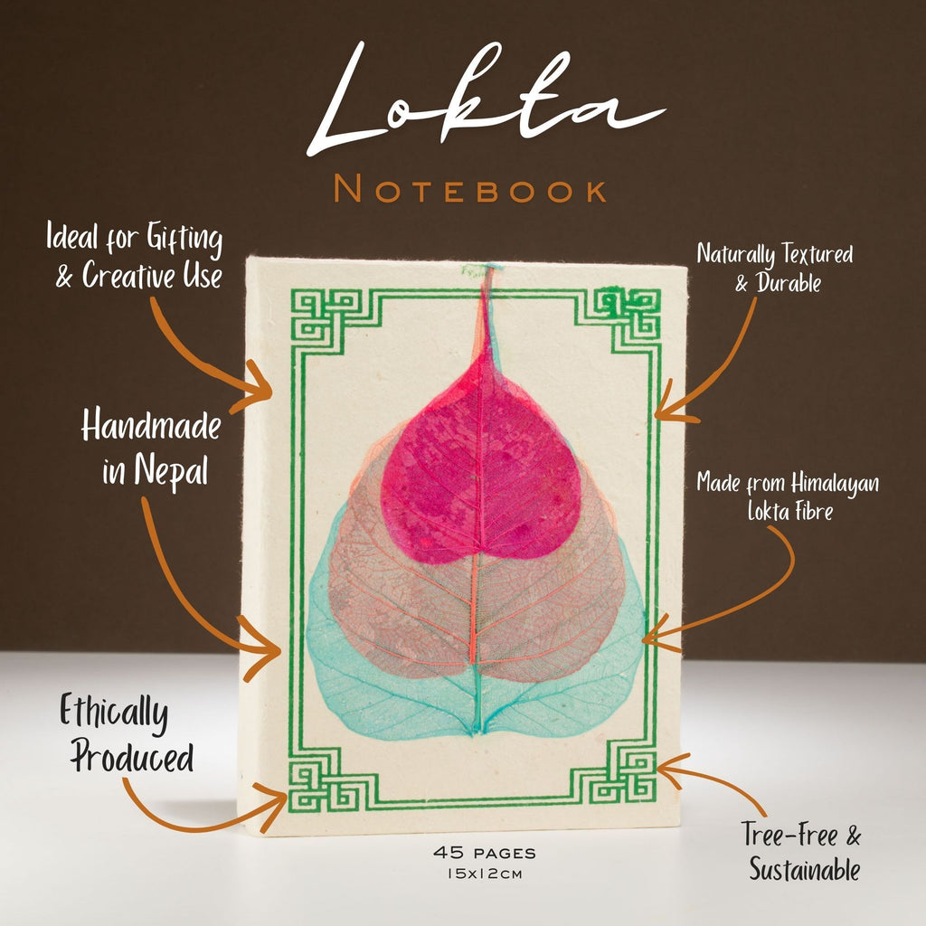 Lokta Bodhi Leaf Notebook – Medium – view 5