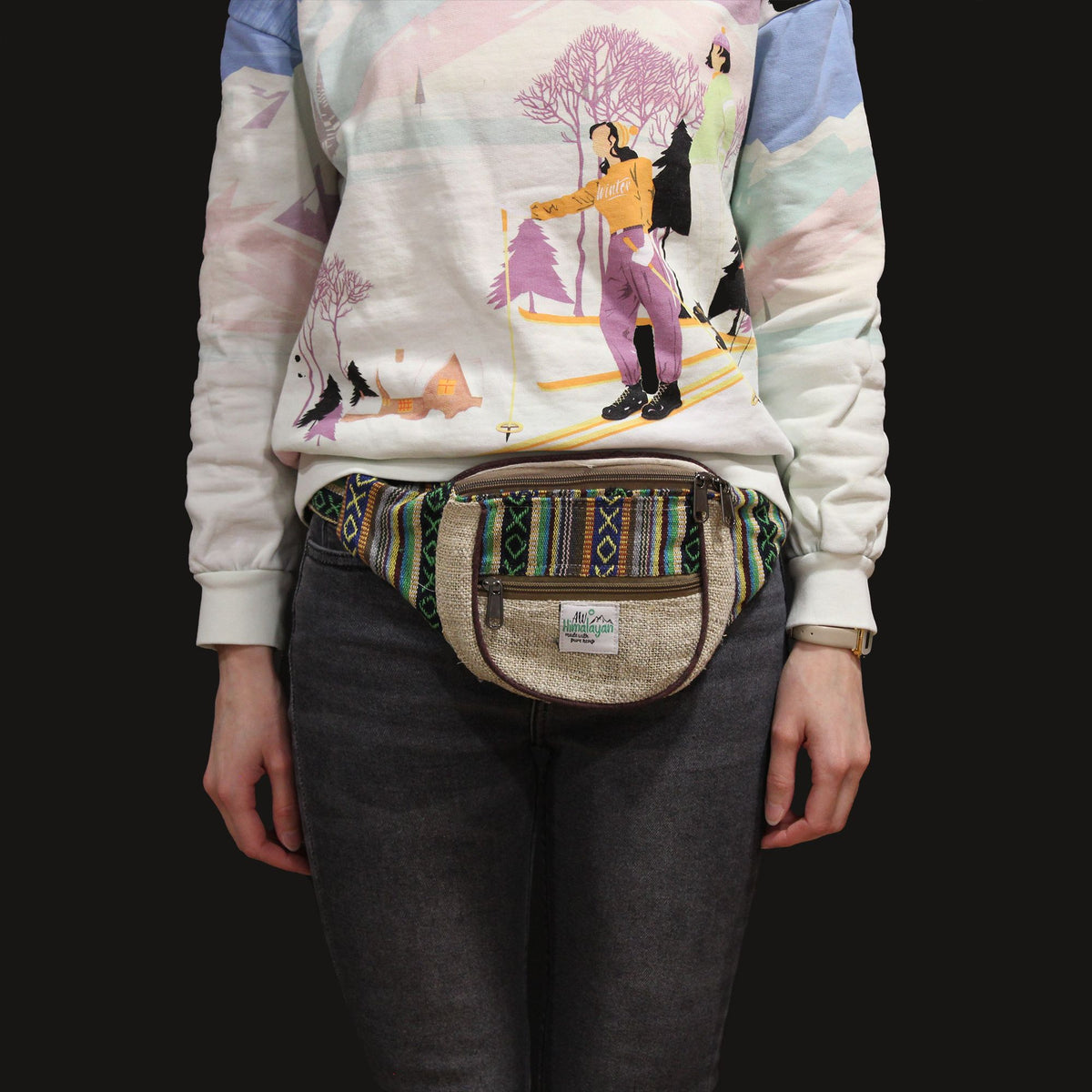 Bum Bag - Hemp & Cotton Random Design – view 4