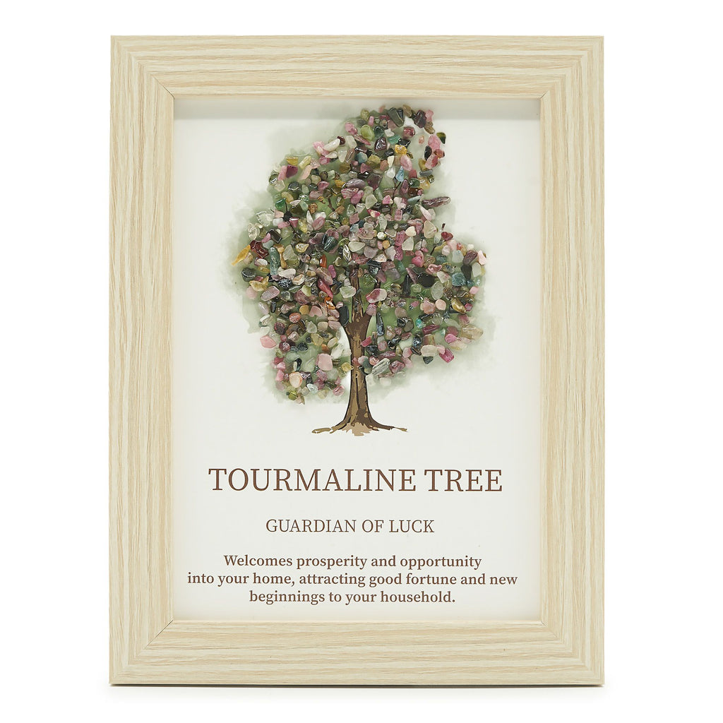 Gemstone Tree of Life Picture 20x14.7cm - Tourmaline