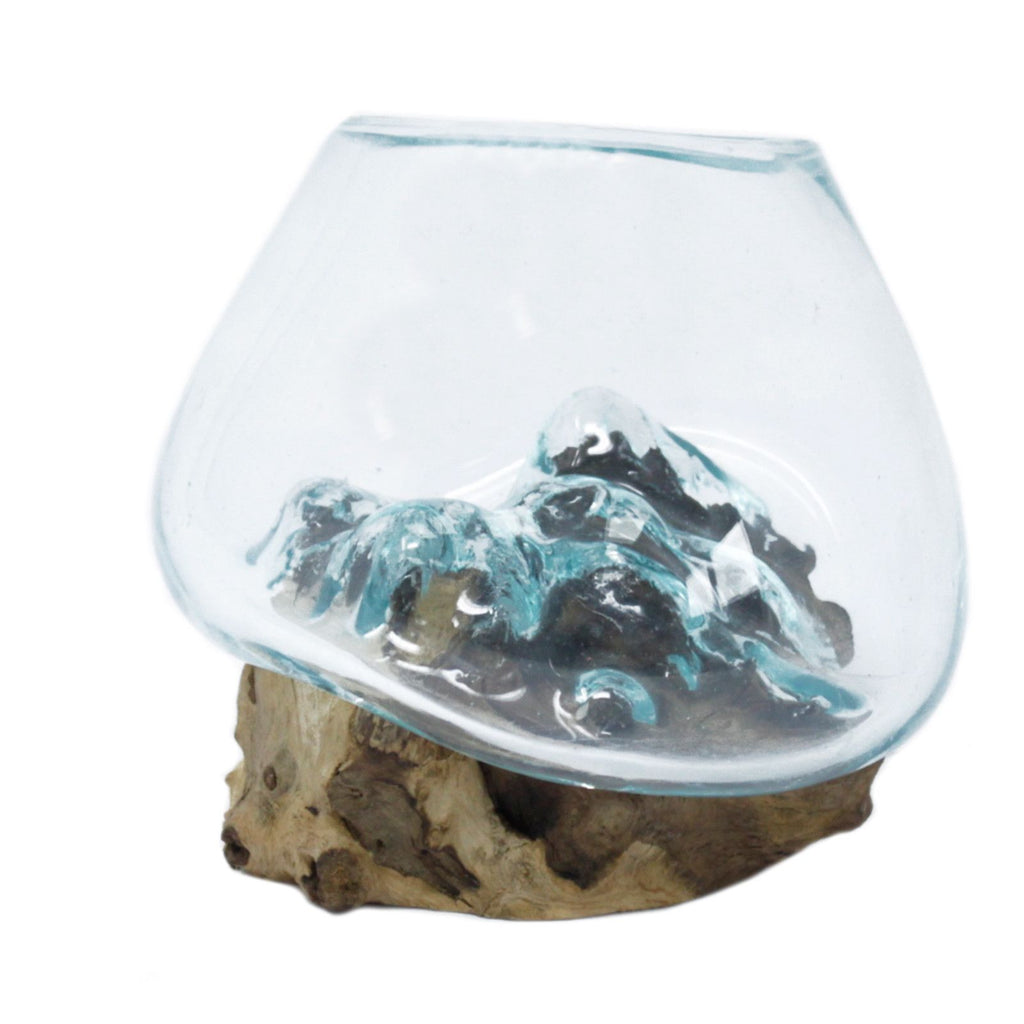 Molten Glass Bowl on Wood - Small – view 7