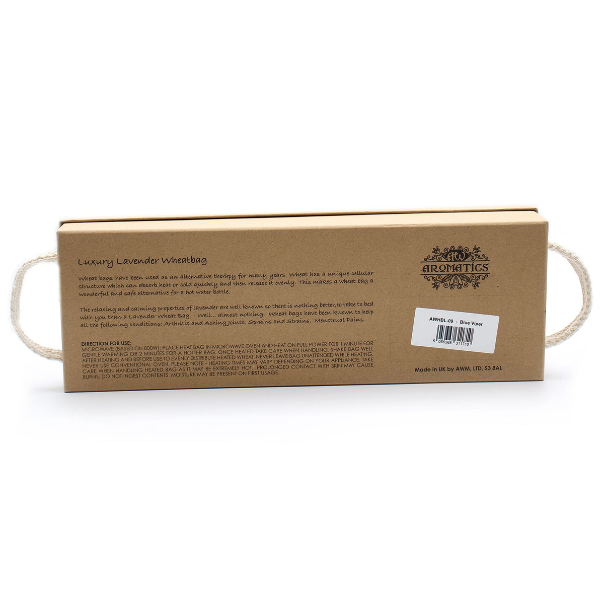 Lavender Wheat Bag Gift Box Blue Viper Design