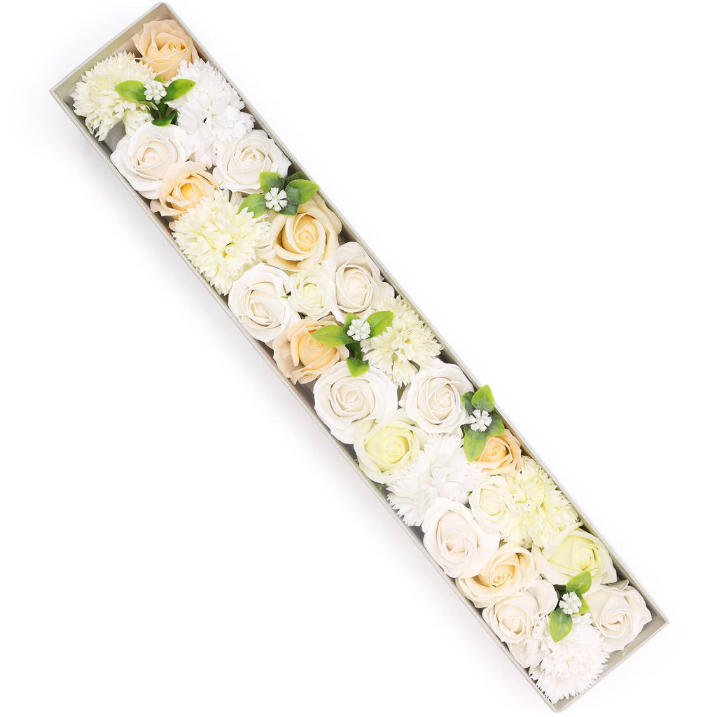 Extra Long Soap Flower Gift Box - Wedding White & Ivory – view 4