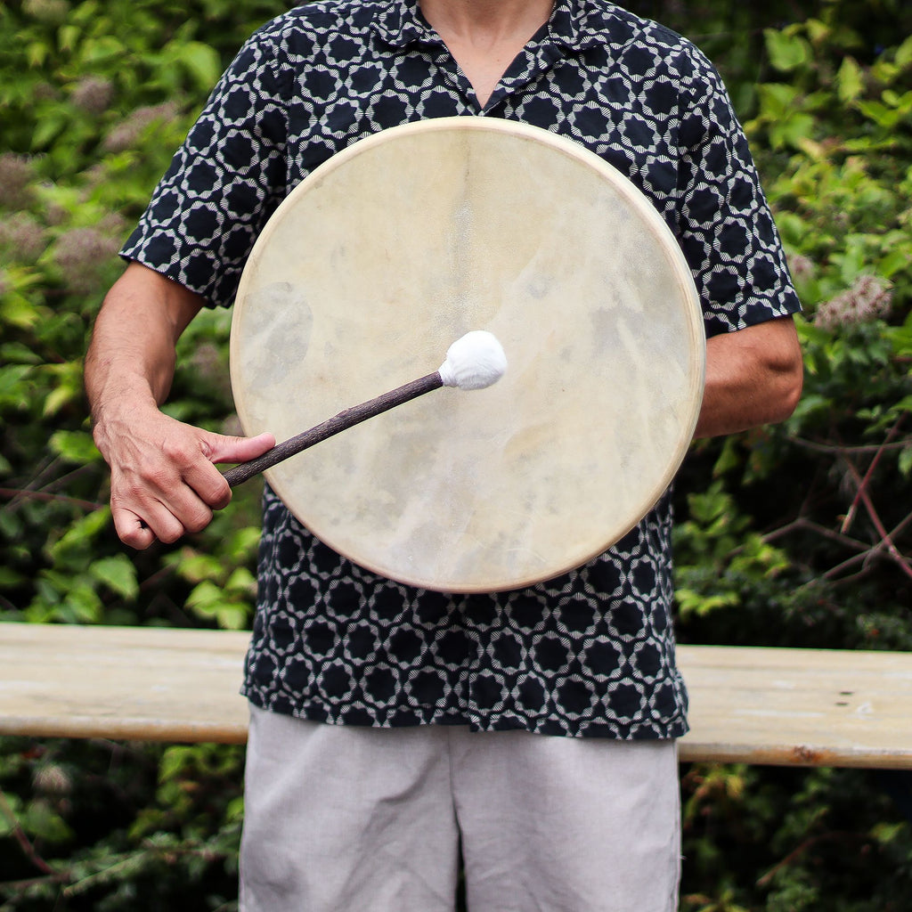 Spirit of the Eagle Shaman Drum with Carved Beater - 40cm – view 9