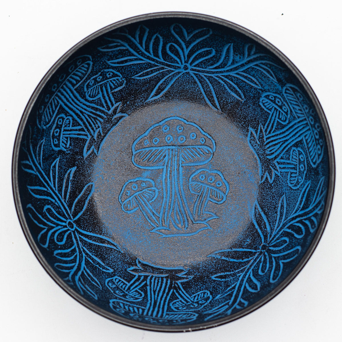 Aluminium Singing Bowl - Magic Mushroom - Blue (20cm) – view 2