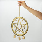 Iron Pentagon Wind Chime with Cow Bells, 25x49cm – view 4