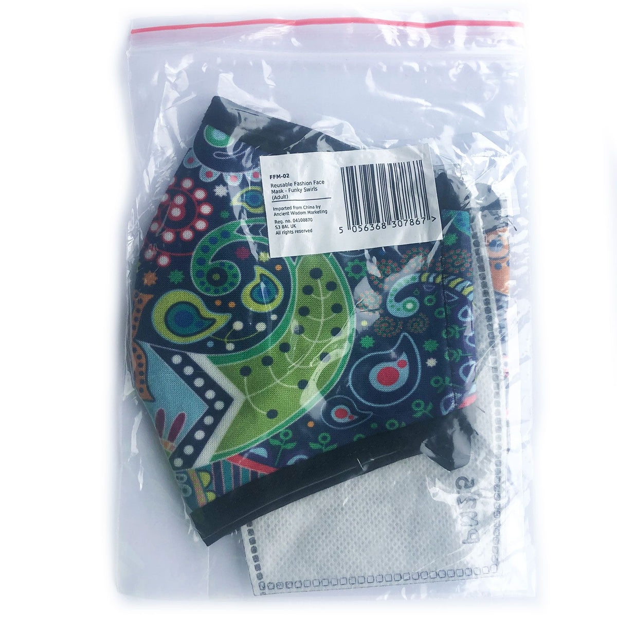 Reusable Fashion Face Covering - Golden Leaves Print – view 3