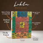 Lokta Traditional Prayer Flag Notebook – Medium – Natural – view 3