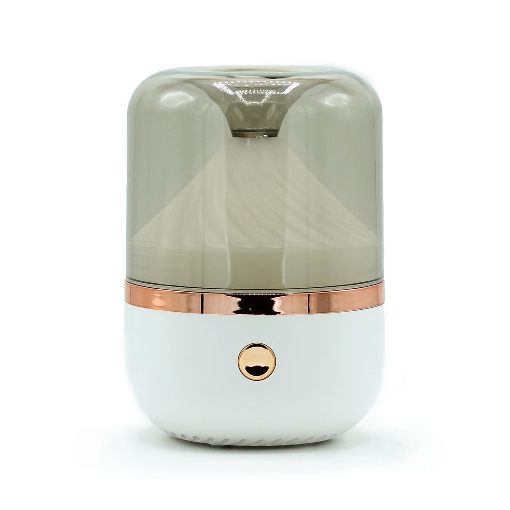 Urban Aroma Diffuser in White and Bronze with Night Light – view 2