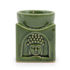 Square Buddha Ceramic Oil Burner - Dark Jade – view 2