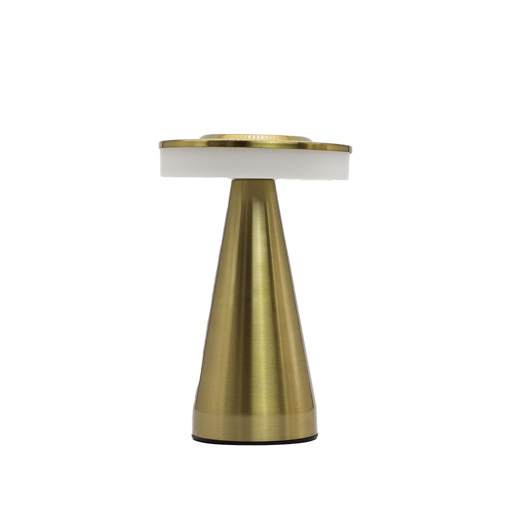 Touch Lamp, Tall Bronze and Gold Stem, USB-C Rechargeable