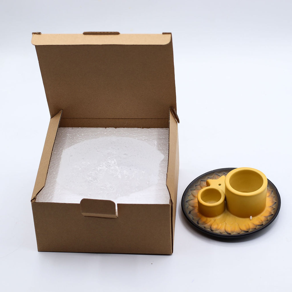 Ceramic Palo Santo & Smudge Holder, Mandala, Sand & Grey – view 6