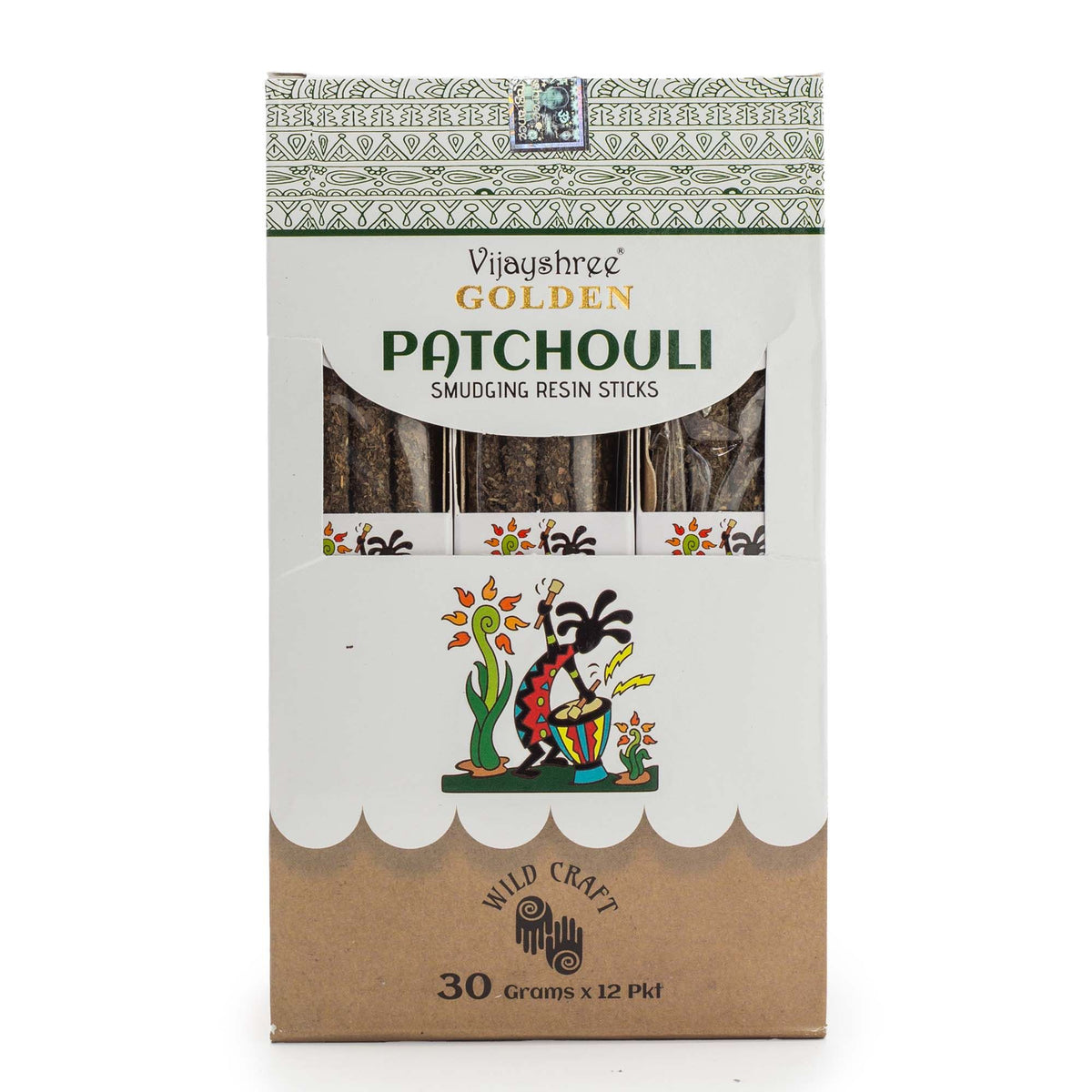 Golden Patchouli Smudging Resin Sticks - 30g Pack of 6 – view 4