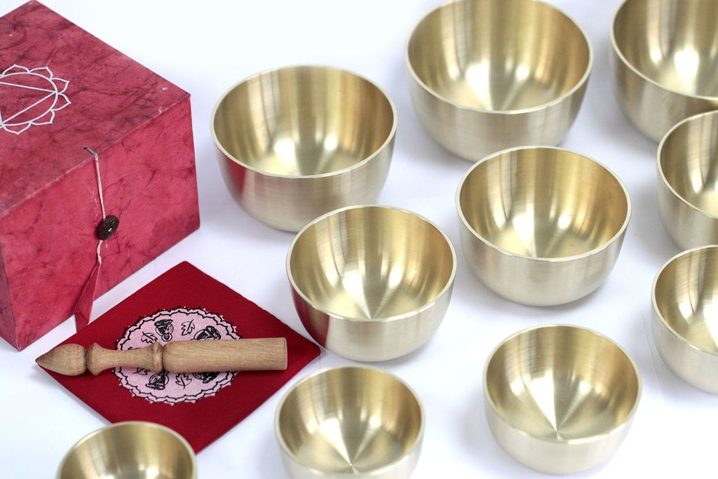 Set of 10 Graduated Bell Metal Singing Bowls – view 3