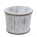 Small Nautical Storage Tub - Whitewash, 21 x 29 cm
