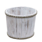 Small Nautical Storage Tub - Whitewash, 21 x 29 cm