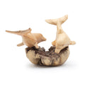 Parasite Wood Carving - Two Dolphins in Play