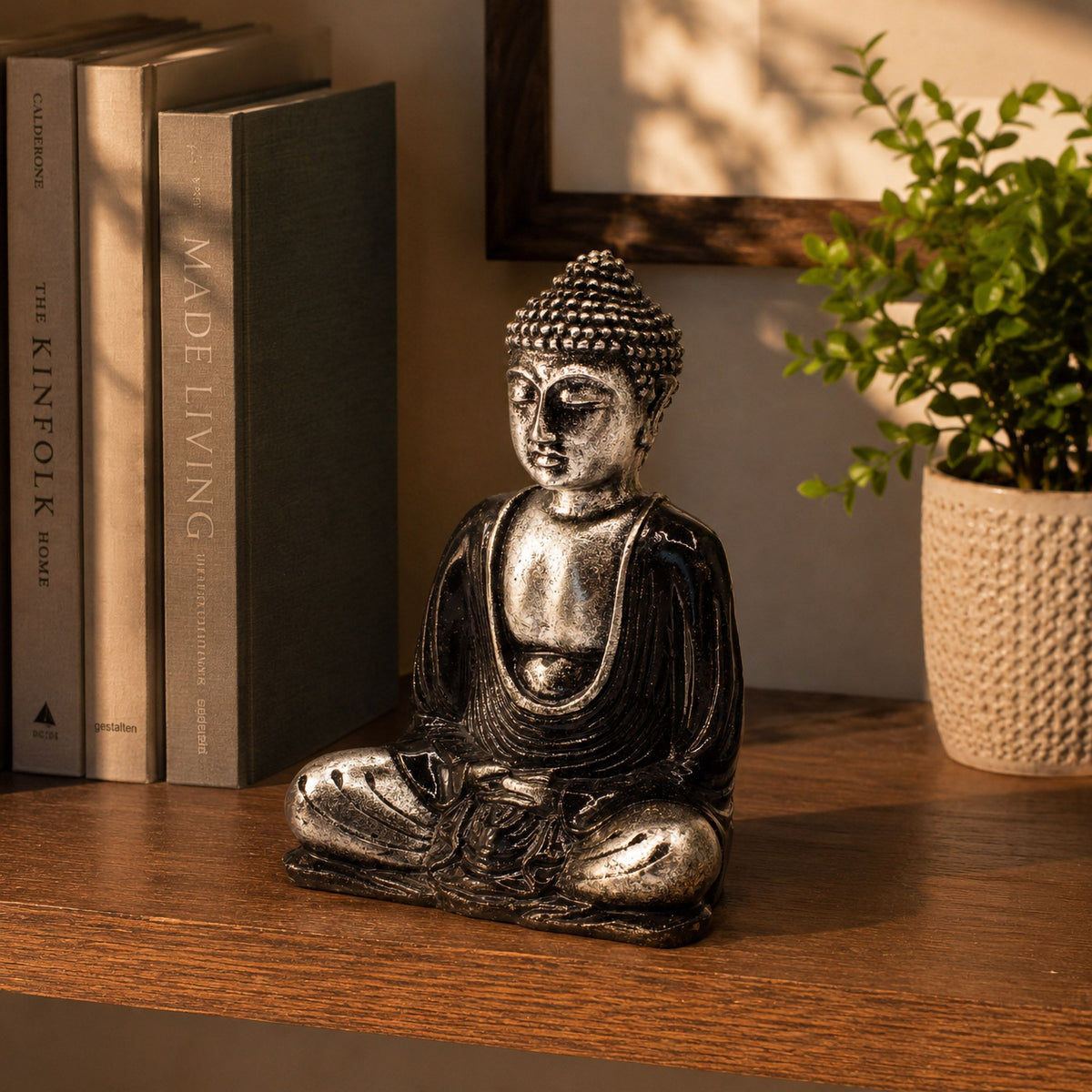 Black & Grey Buddha Statue - Medium – view 2