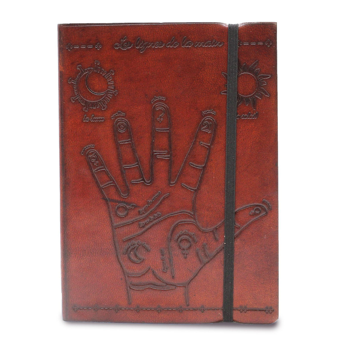 Small Vegetable Tanned Leather Notebook with Strap – Palmistry