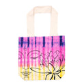 Tie-Dye Cotton Bag - Lotus Buddha - Multicolour - Natural Handle