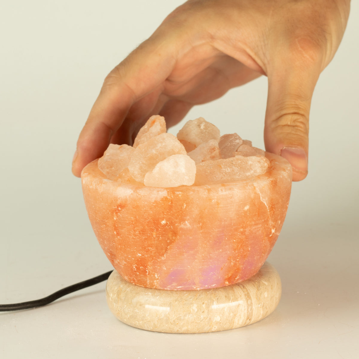 USB Fire Bowl Himalayan Salt Lamp, Colour Changing – view 3