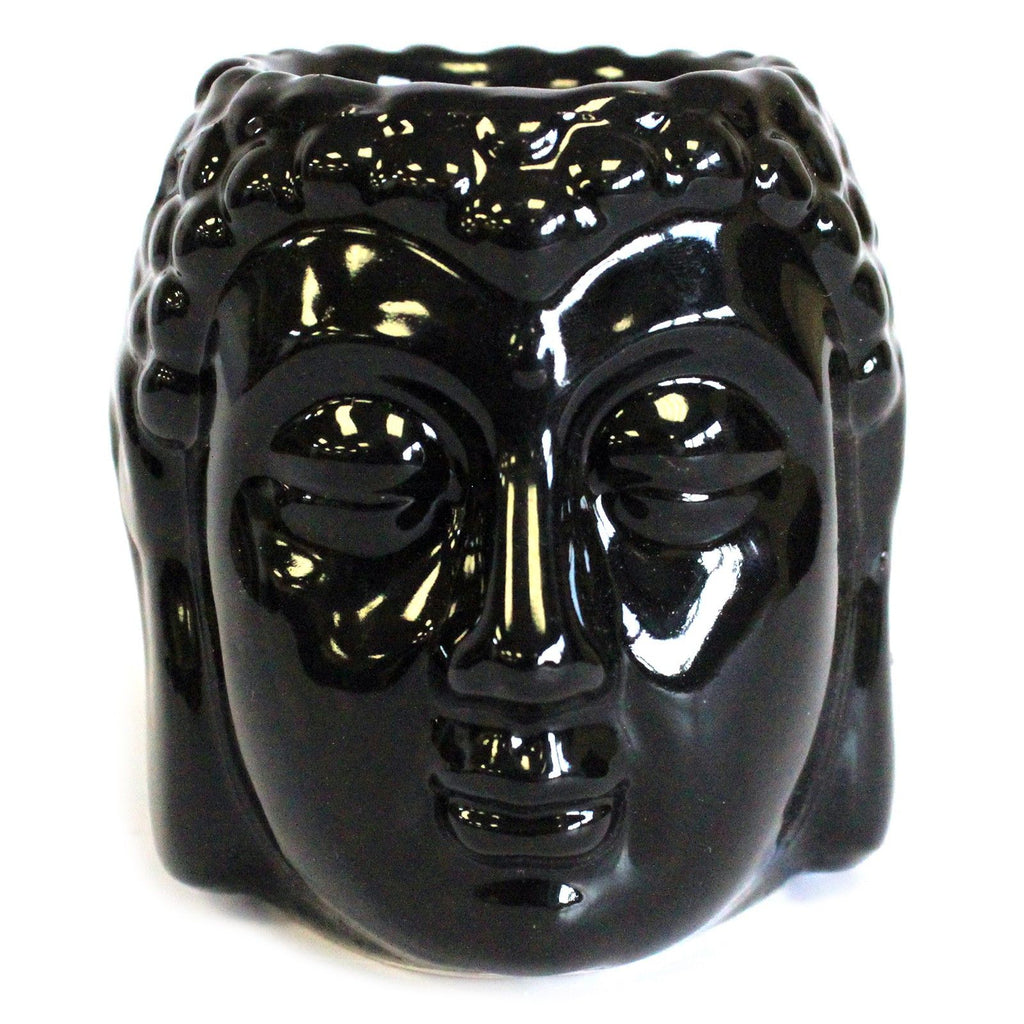 Classic Buddha Ceramic Oil Burner - Black – view 3