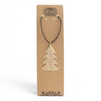 Festive Fir Real Leaf Necklace - Gold – view 2