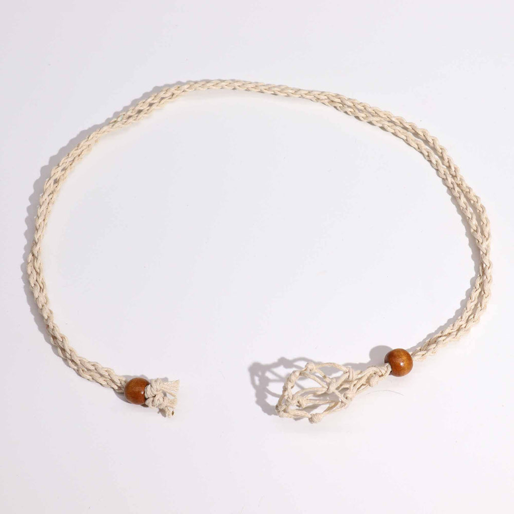 Waxed Cotton Necklace Cord 45cm - Natural – view 5