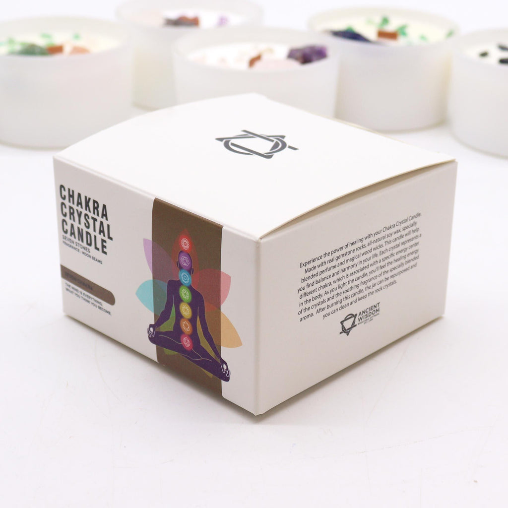 Large Seven Chakra Crystal Candle - Moon Beams – view 3