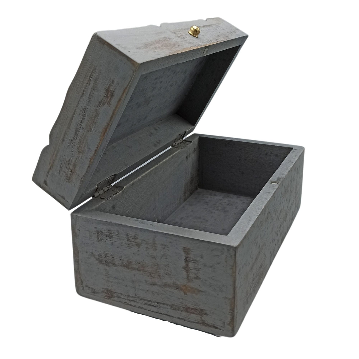 Vintage Deco Wooden Storage Box - Grey Star, 22 x 12 cm – view 2