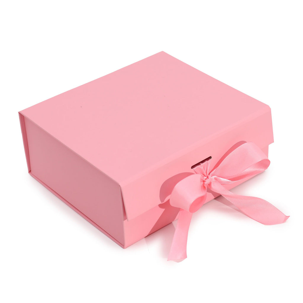 Flat Pack Gift Box Medium Square 20x18.2x8cm Pink