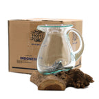 Molten Glass Water Jug on Wood – view 2