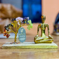 Seven Chakra Gemstone Yoga Garden - Mudra Pose Tilted Tree