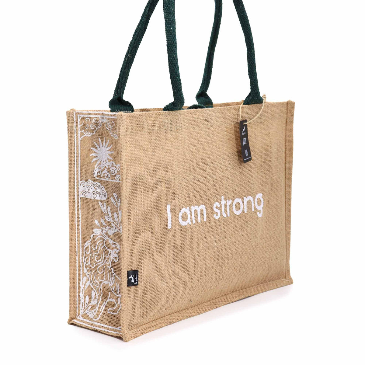 Hop Hare Jute Bag - I am Strong – view 4