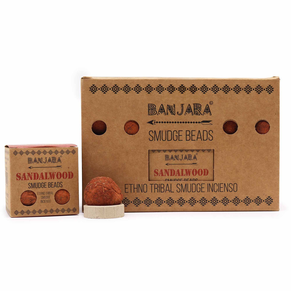 Banjara Sandalwood Smudge Beads with Holder – view 2