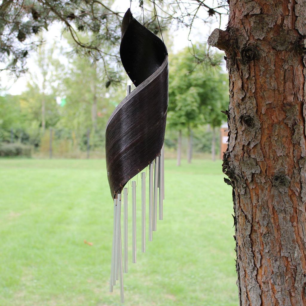 Coconut Leaf Wind Chime - Chocolate, 50 cm – view 2
