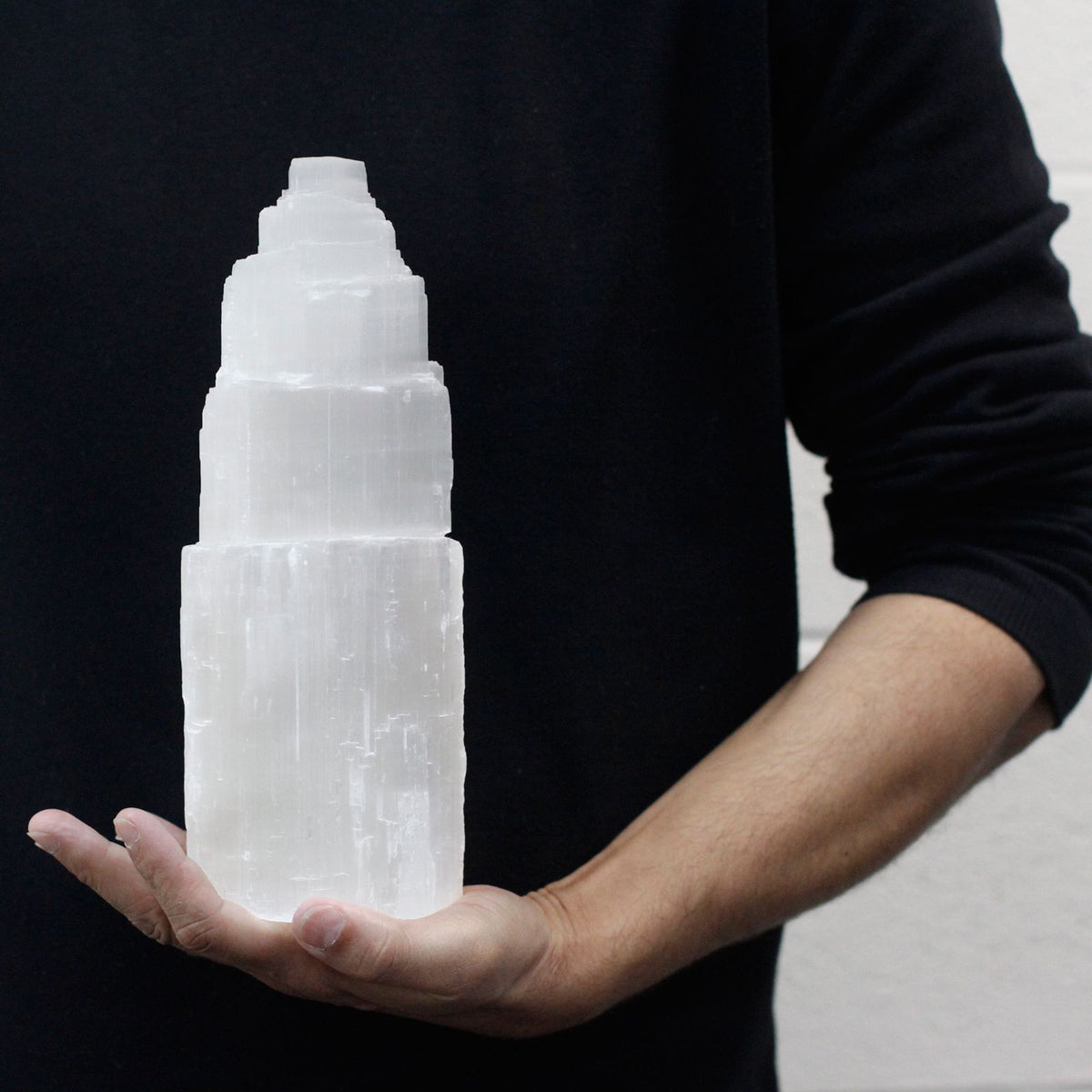 Natural Selenite Tower Lamp - 25 cm – view 3