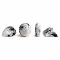 Rainbow Moonstone Shapes Set - Heart, Sphere, Obelisk, Pyramid