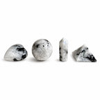 Rainbow Moonstone Shapes Set - Heart, Sphere, Obelisk, Pyramid