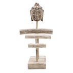Three Branch and Buddha Jewellery Stand - Whitewash – view 3
