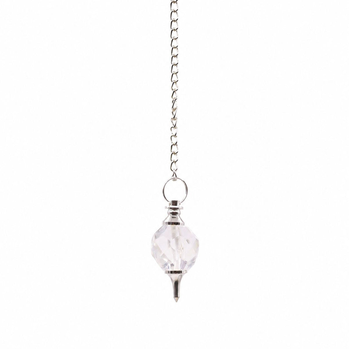 Faceted Gemstone Pendulum - Rock Quartz – view 3